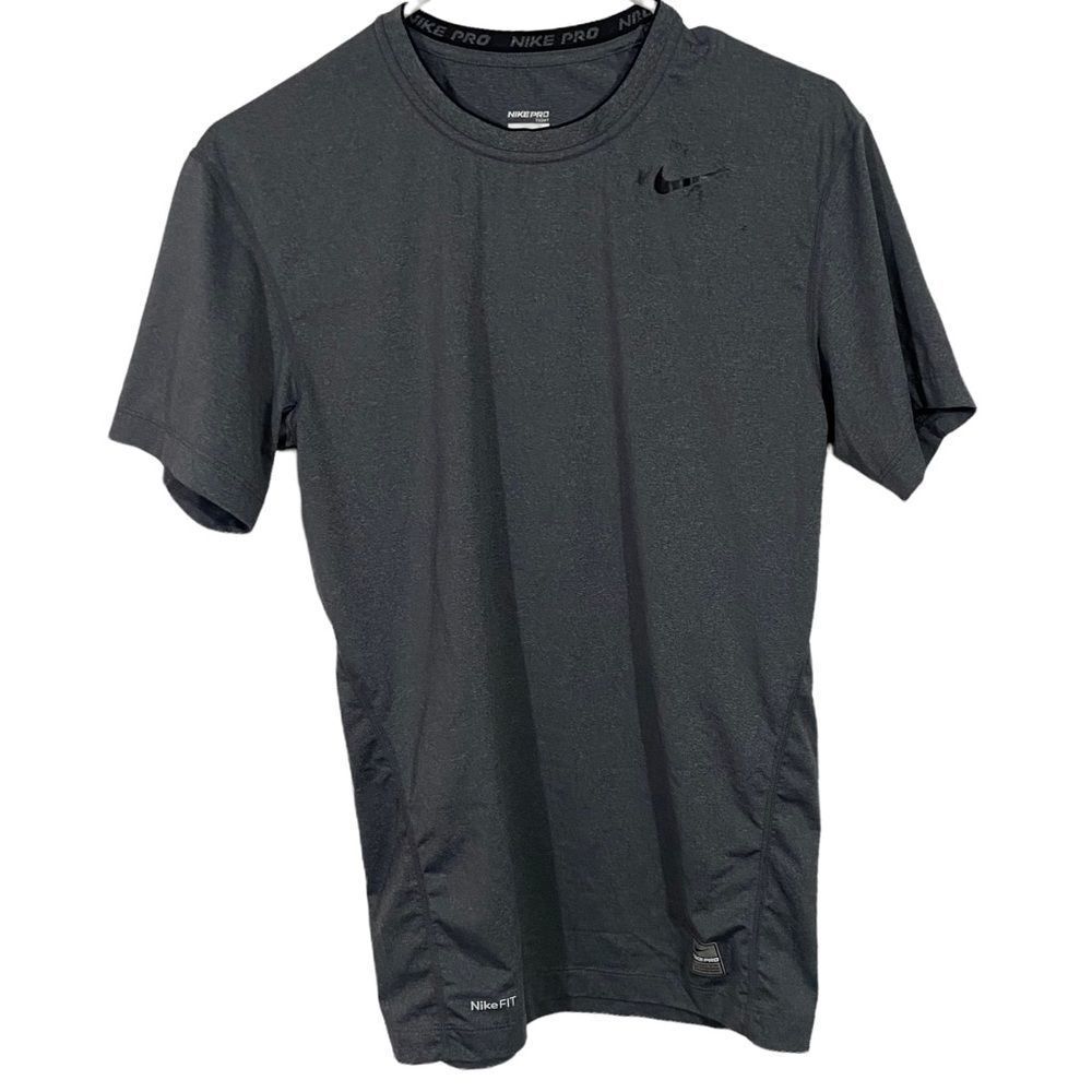 Nike Pro Fitted Grey Short Sleeve Activewear T-Shirt
